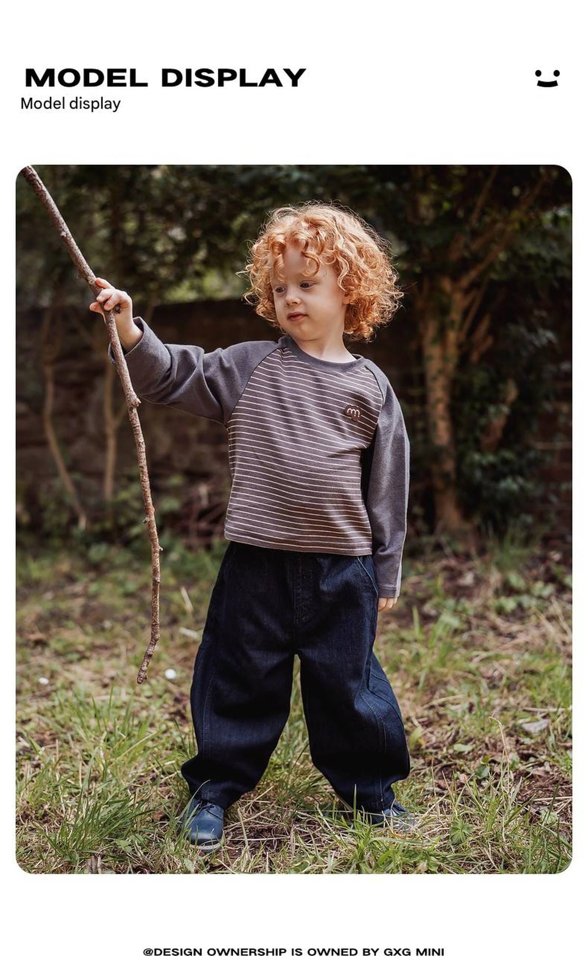 長袖Tシャツ 長袖Tシャツ クルーネック ボーダー柄 綿素材 ストレッチ【mh0011330】