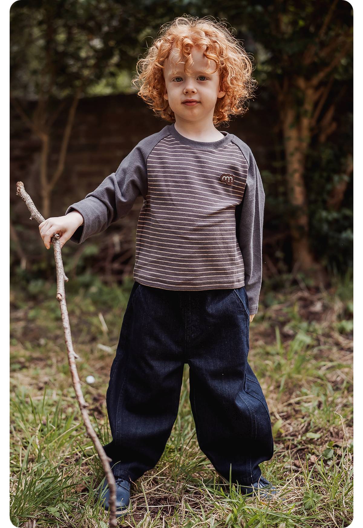 長袖Tシャツ 長袖Tシャツ クルーネック ボーダー柄 綿素材 ストレッチ【mh0011330】