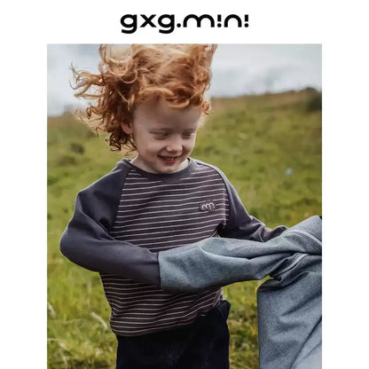 長袖Tシャツ 長袖Tシャツ クルーネック ボーダー柄 綿素材 ストレッチ【mh0011330】