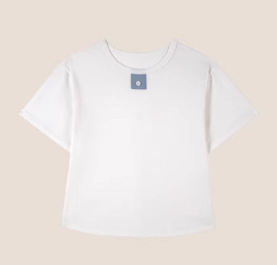 半袖Tシャツ White / 90cm simple cotton short-sleeved T-shirt【mh0009511】