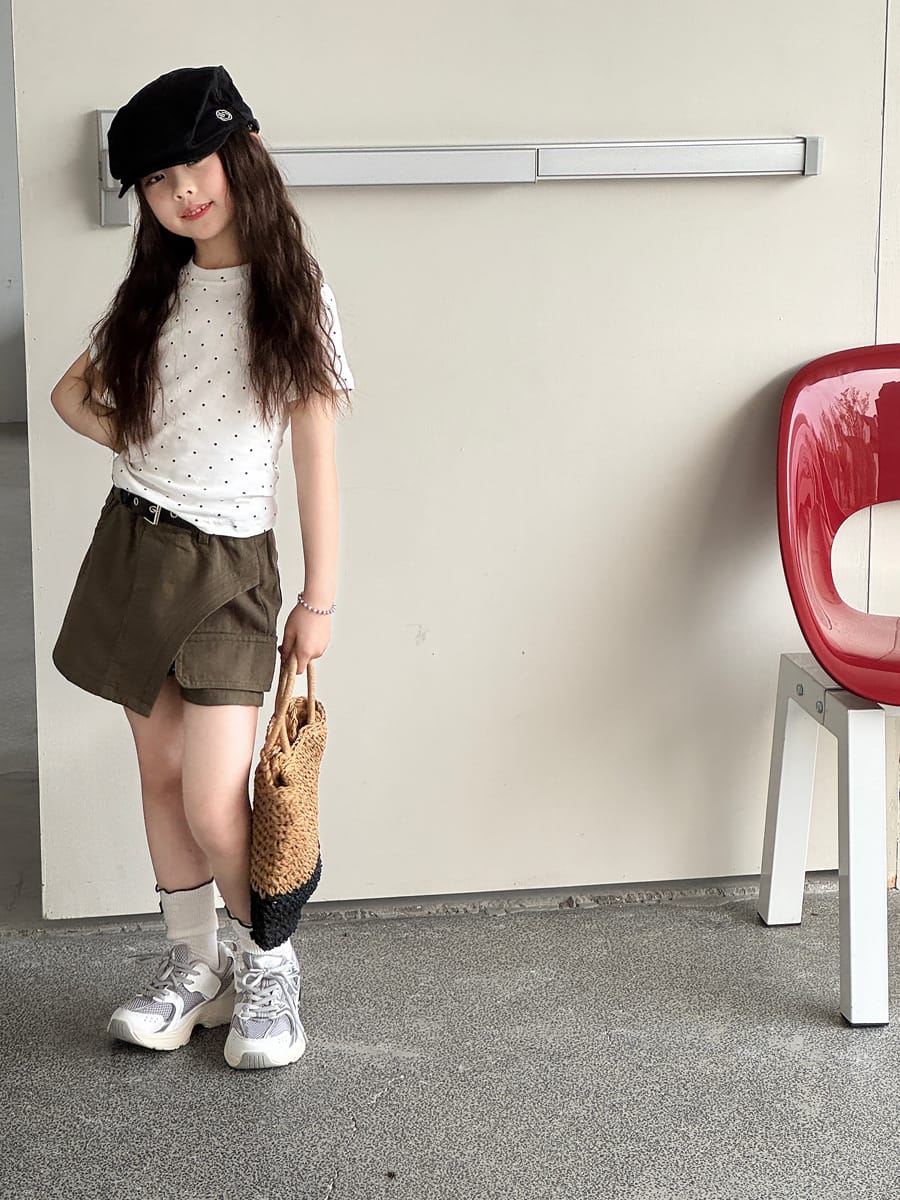 Heart Cutout Dot Tee ハート 半袖Tシャツ【mh0013070】 mamahalo kids 半袖Tシャツ