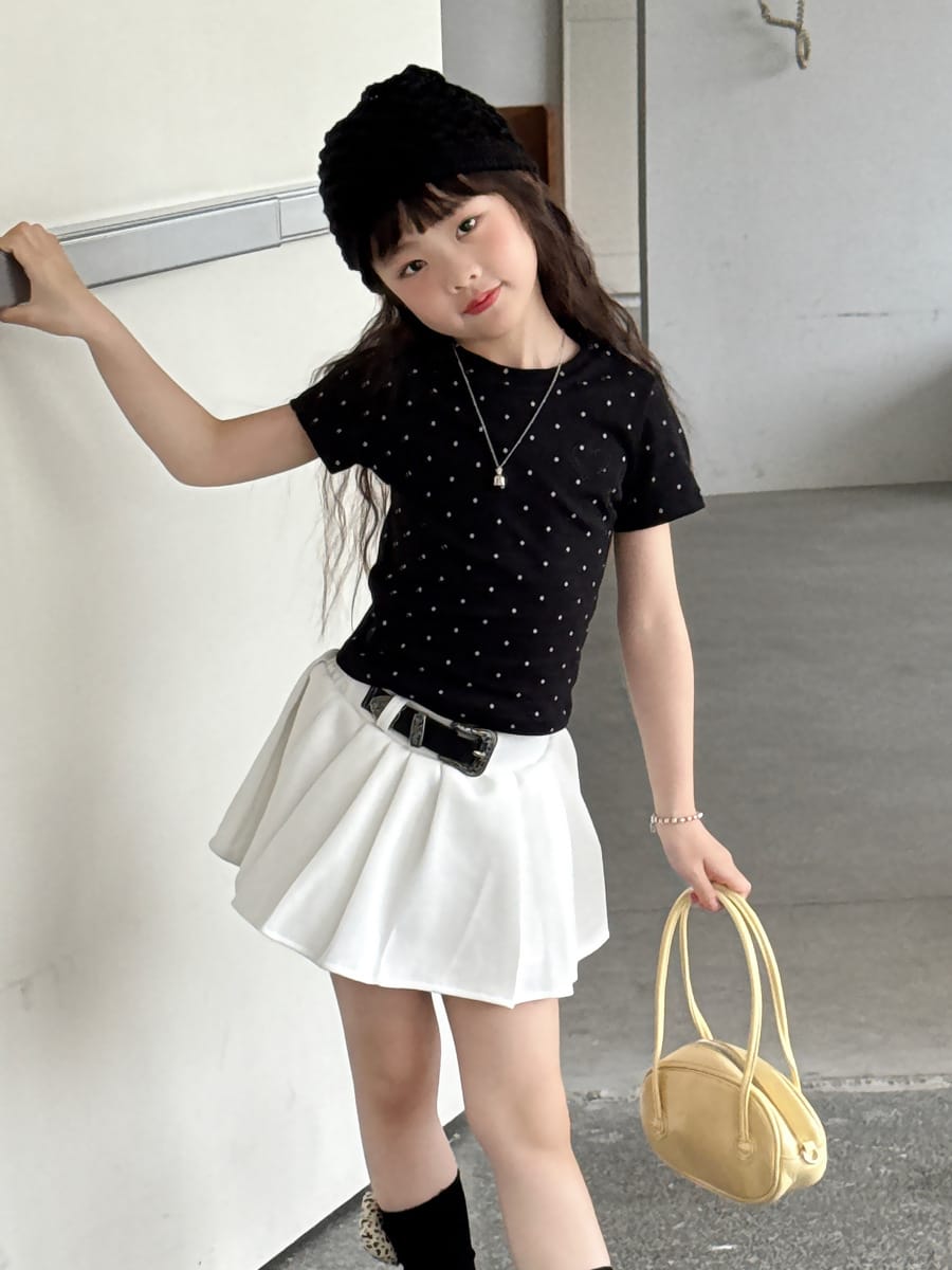 Heart Cutout Dot Tee ハート 半袖Tシャツ【mh0013070】 mamahalo kids 半袖Tシャツ