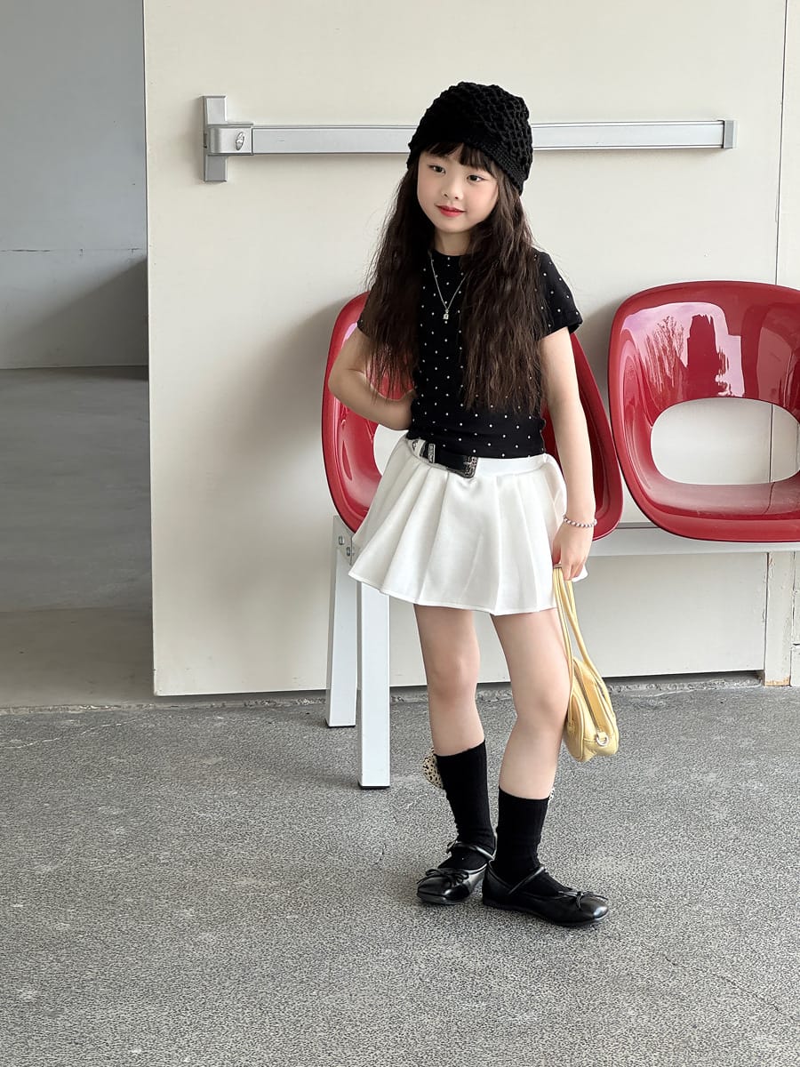 Heart Cutout Dot Tee ハート 半袖Tシャツ【mh0013070】 mamahalo kids 半袖Tシャツ