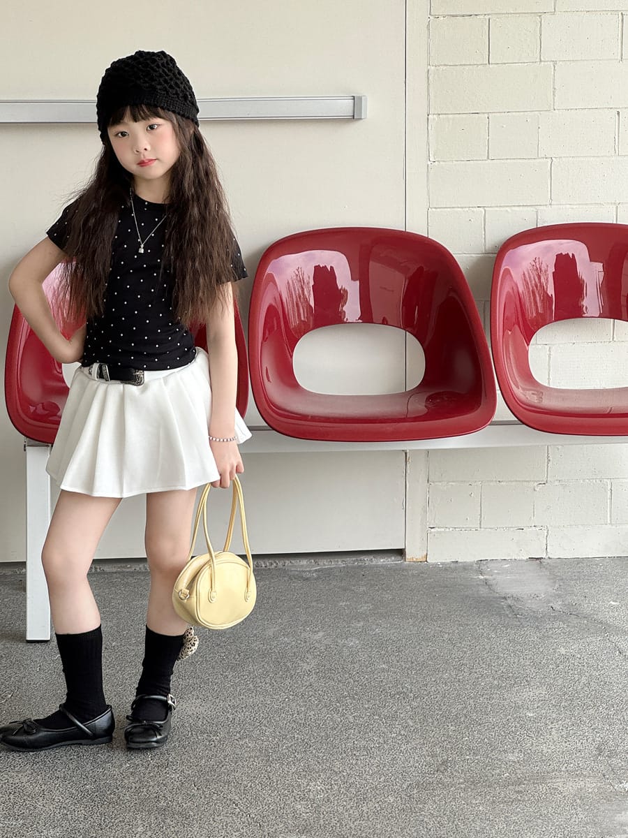Heart Cutout Dot Tee ハート 半袖Tシャツ【mh0013070】 mamahalo kids 半袖Tシャツ