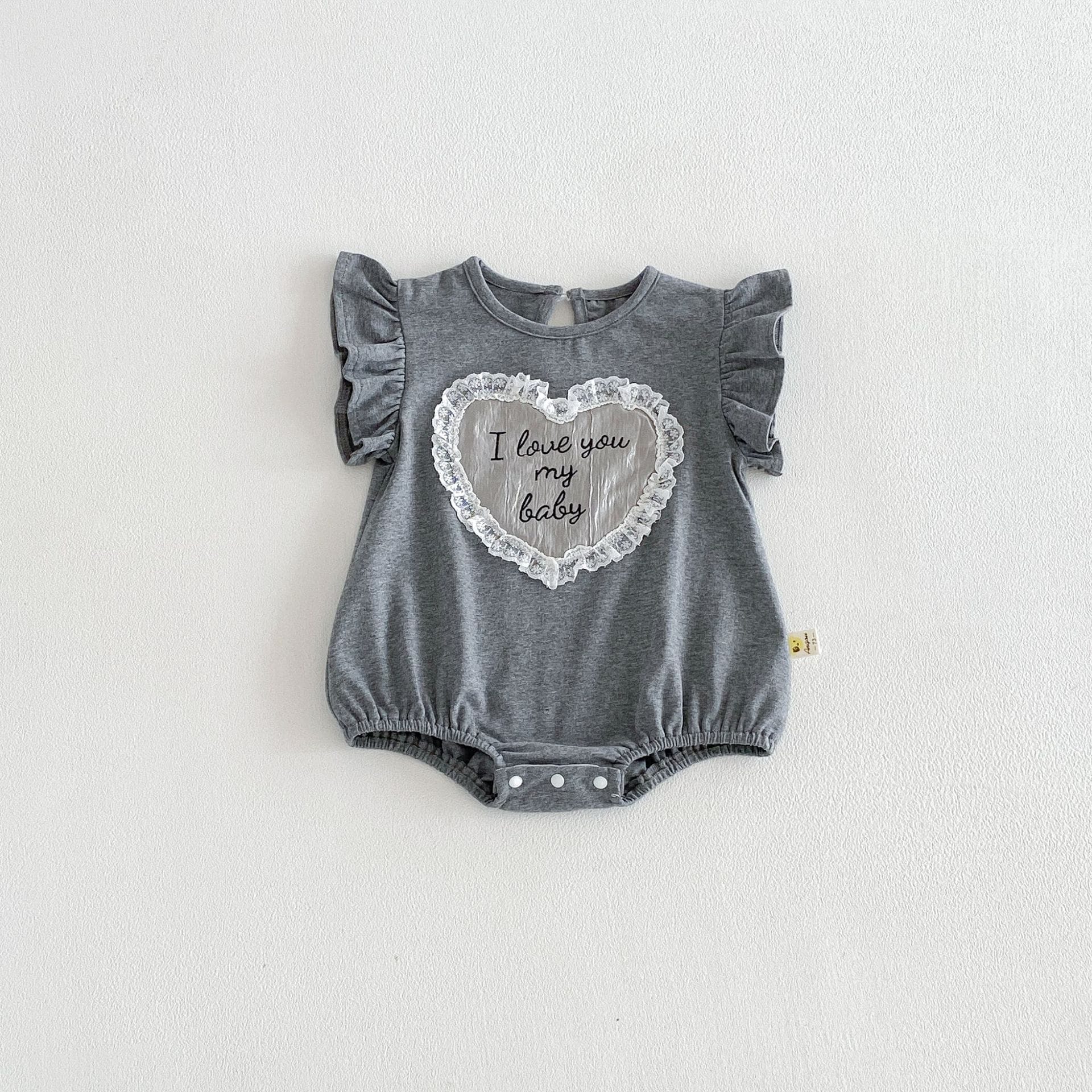 Heart Flutter Romper ハート レース 半袖ロンパース【mh0013428】 angou 半袖ロンパース
