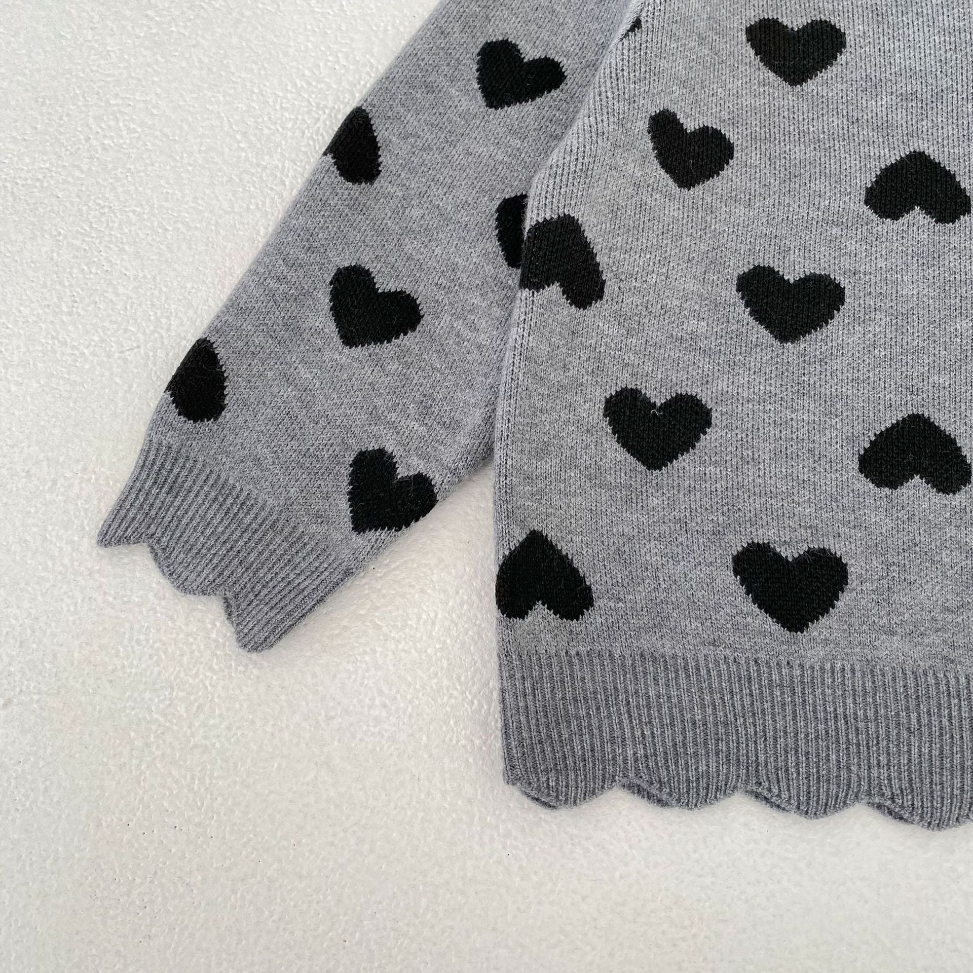 Heart Jacquard Knit Set ハート柄 ニットセットアップ【mh0012399】 Engepapa