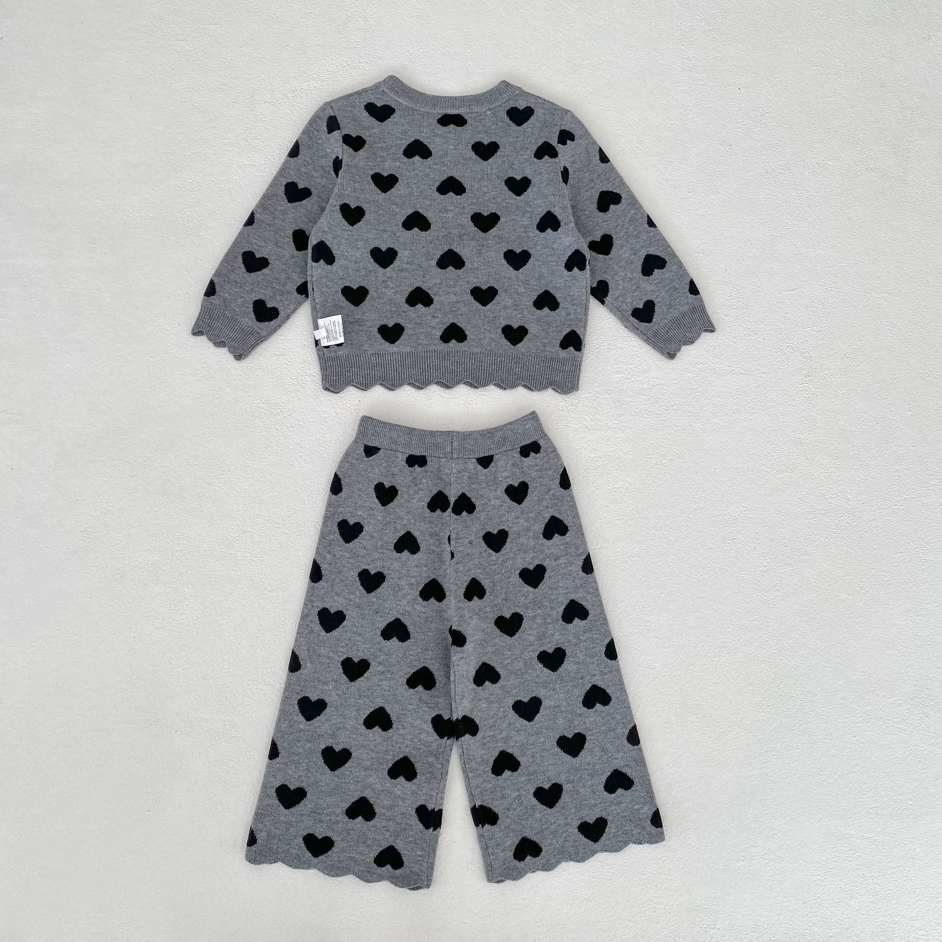 Heart Jacquard Knit Set ハート柄 ニットセットアップ【mh0012399】 Engepapa