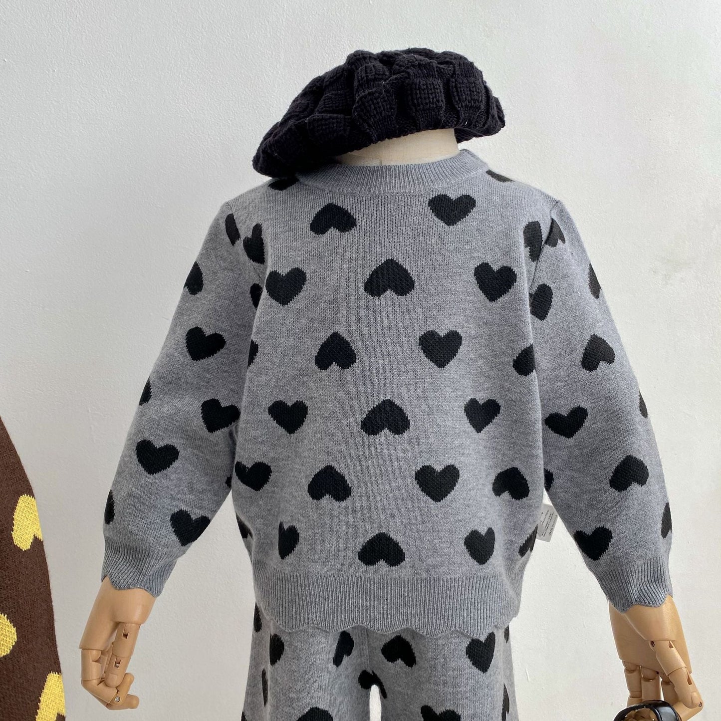 Heart Jacquard Knit Set ハート柄 ニットセットアップ【mh0012399】 Engepapa