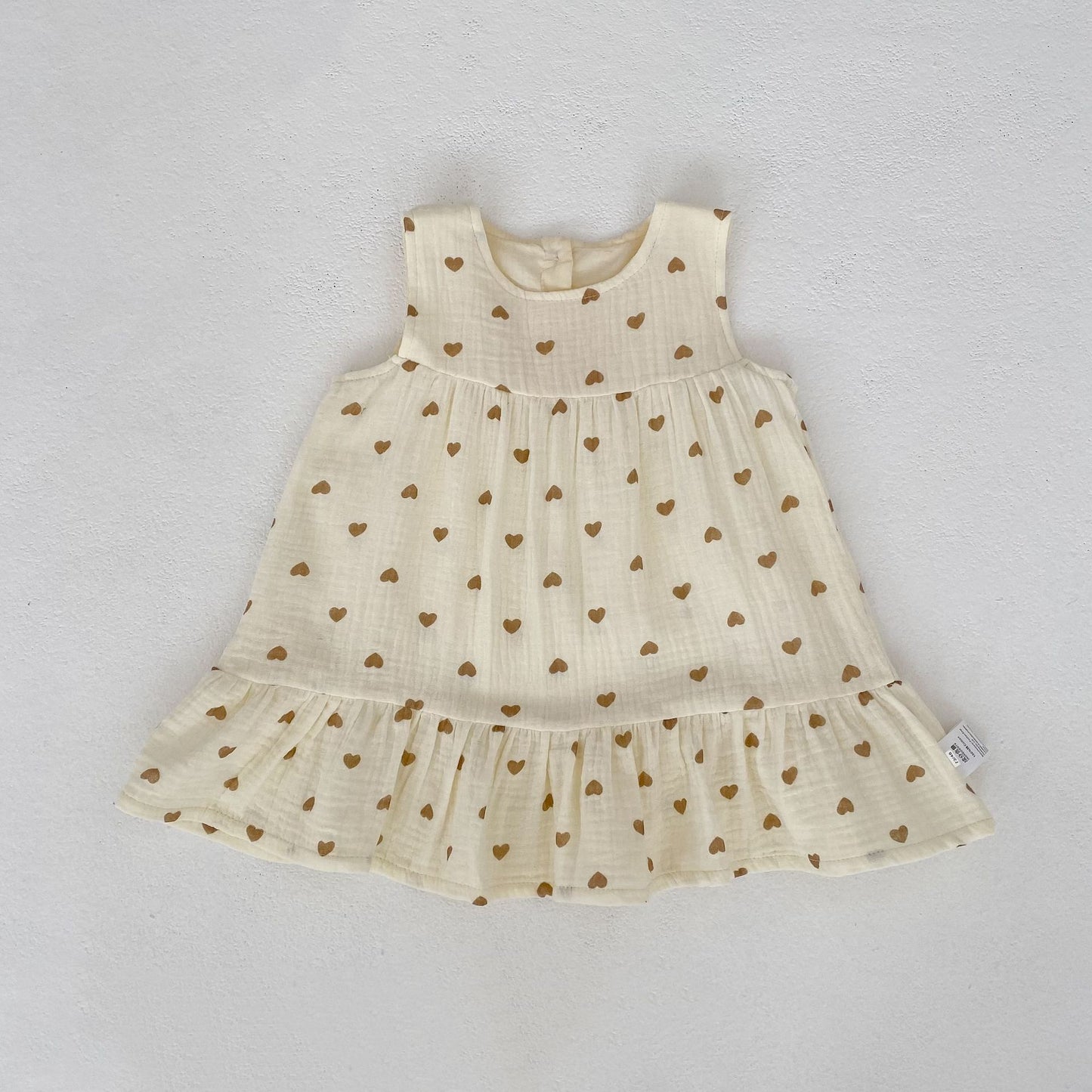 Heart Print Lace Collar Set ハートプリント レースカラー セットアップ【mh0012483】 Dress / 73cm Engepapa 半袖セットアップ