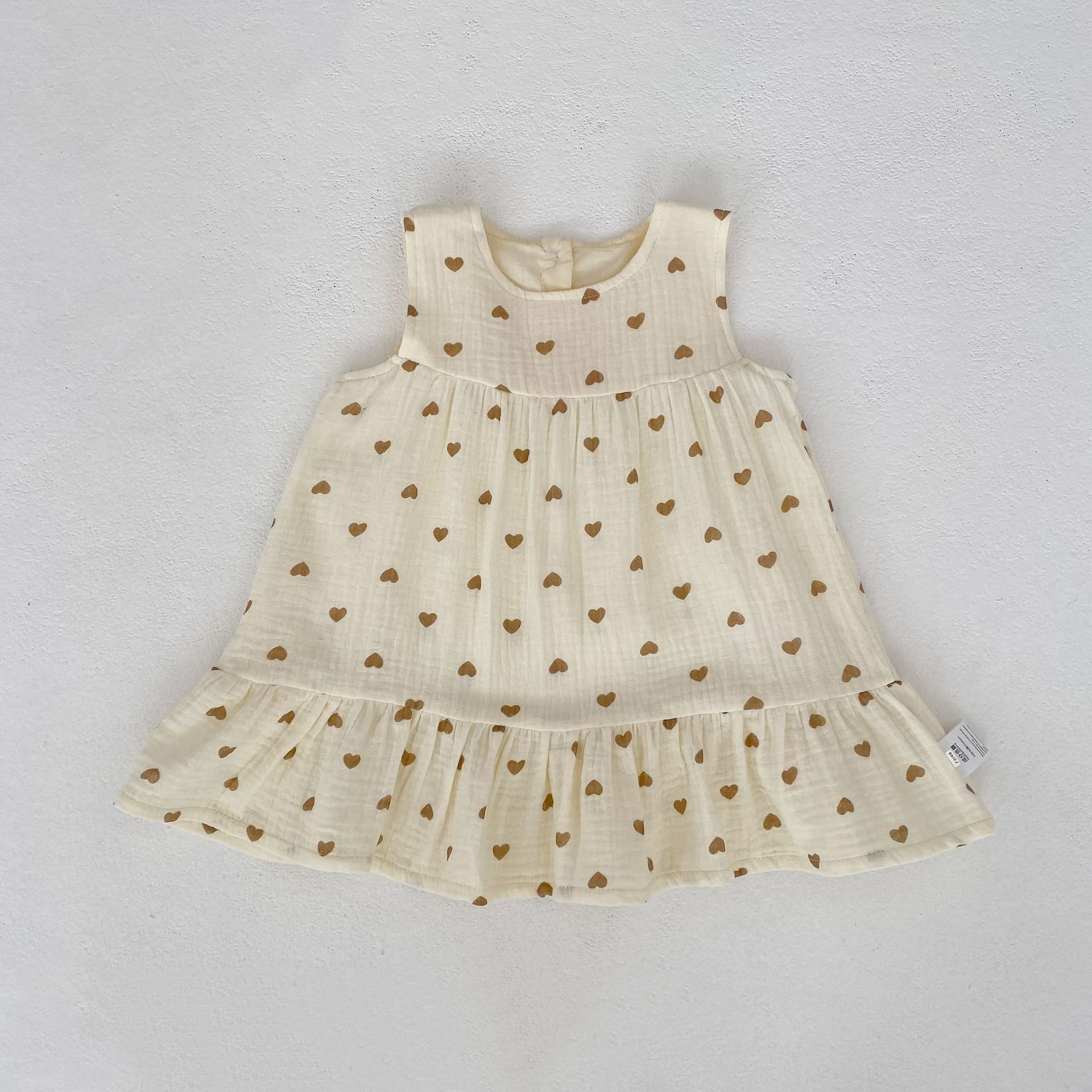 Heart Print Lace Collar Set ハートプリント レースカラー セットアップ【mh0012483】 Dress / 73cm Engepapa 半袖セットアップ