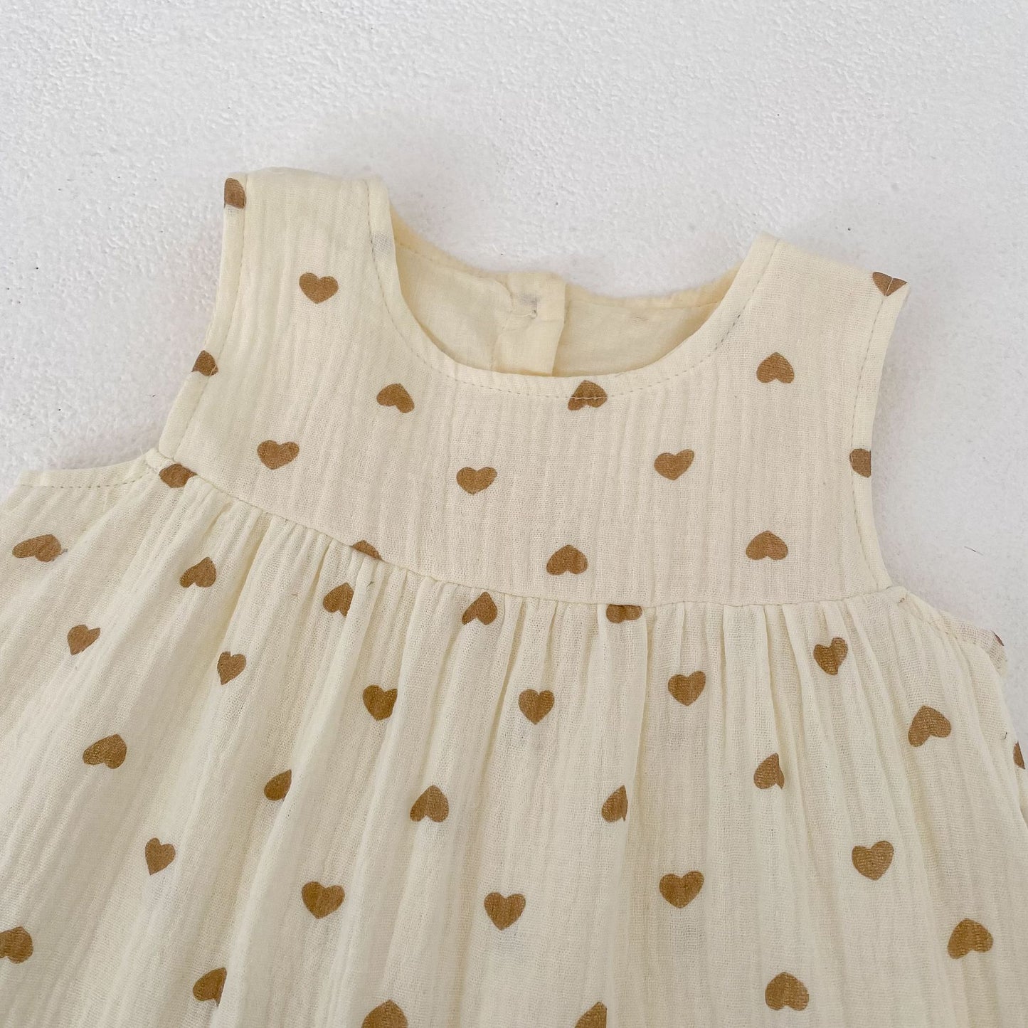 Heart Print Sleeveless Dress ハートプリント ノースリーブ ワンピース【mh0012480】 Engepapa ノースリーブワンピース