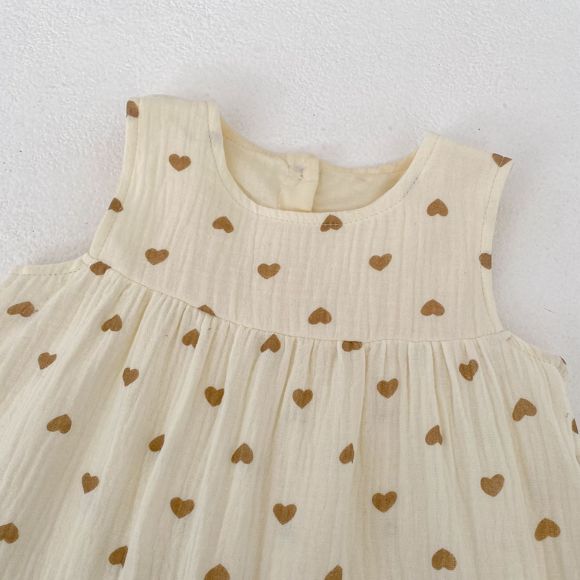 Heart Print Sleeveless Dress ハートプリント ノースリーブ ワンピース【mh0012480】 Engepapa ノースリーブワンピース