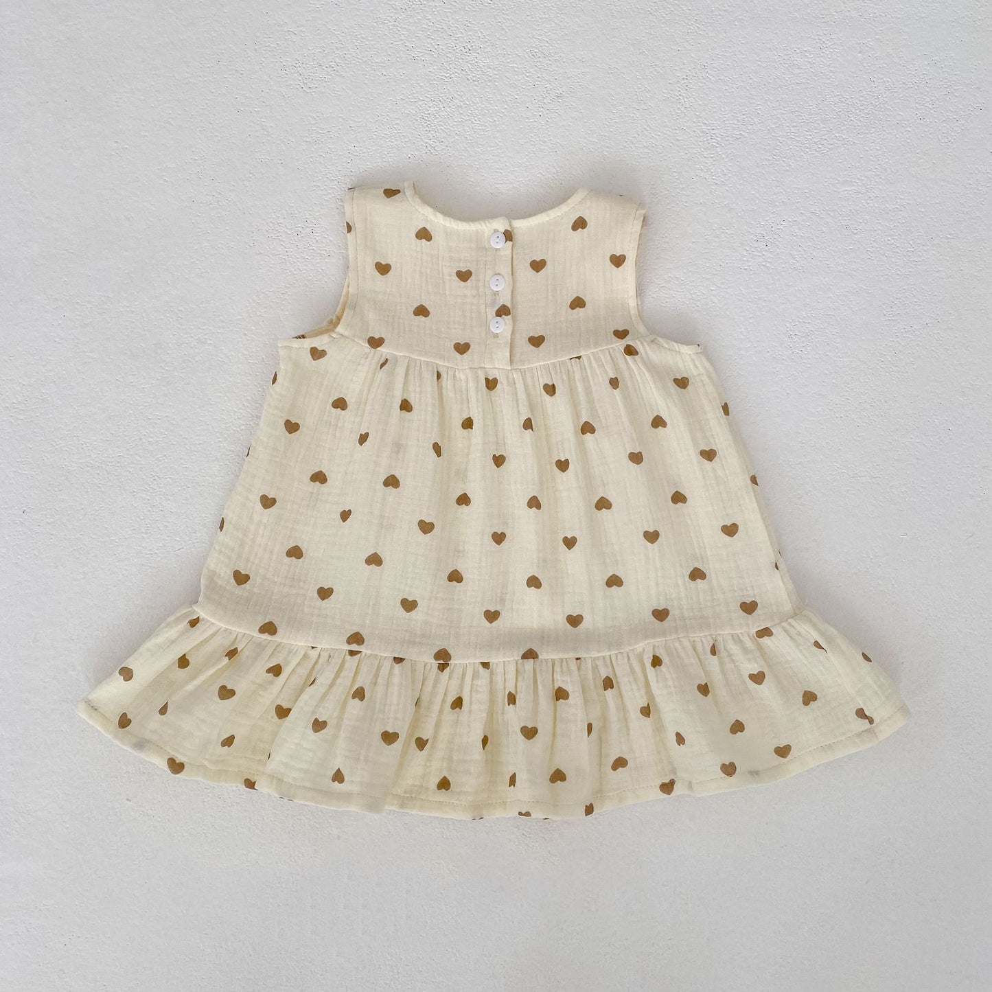 Heart Print Sleeveless Dress ハートプリント ノースリーブ ワンピース【mh0012480】 Engepapa ノースリーブワンピース