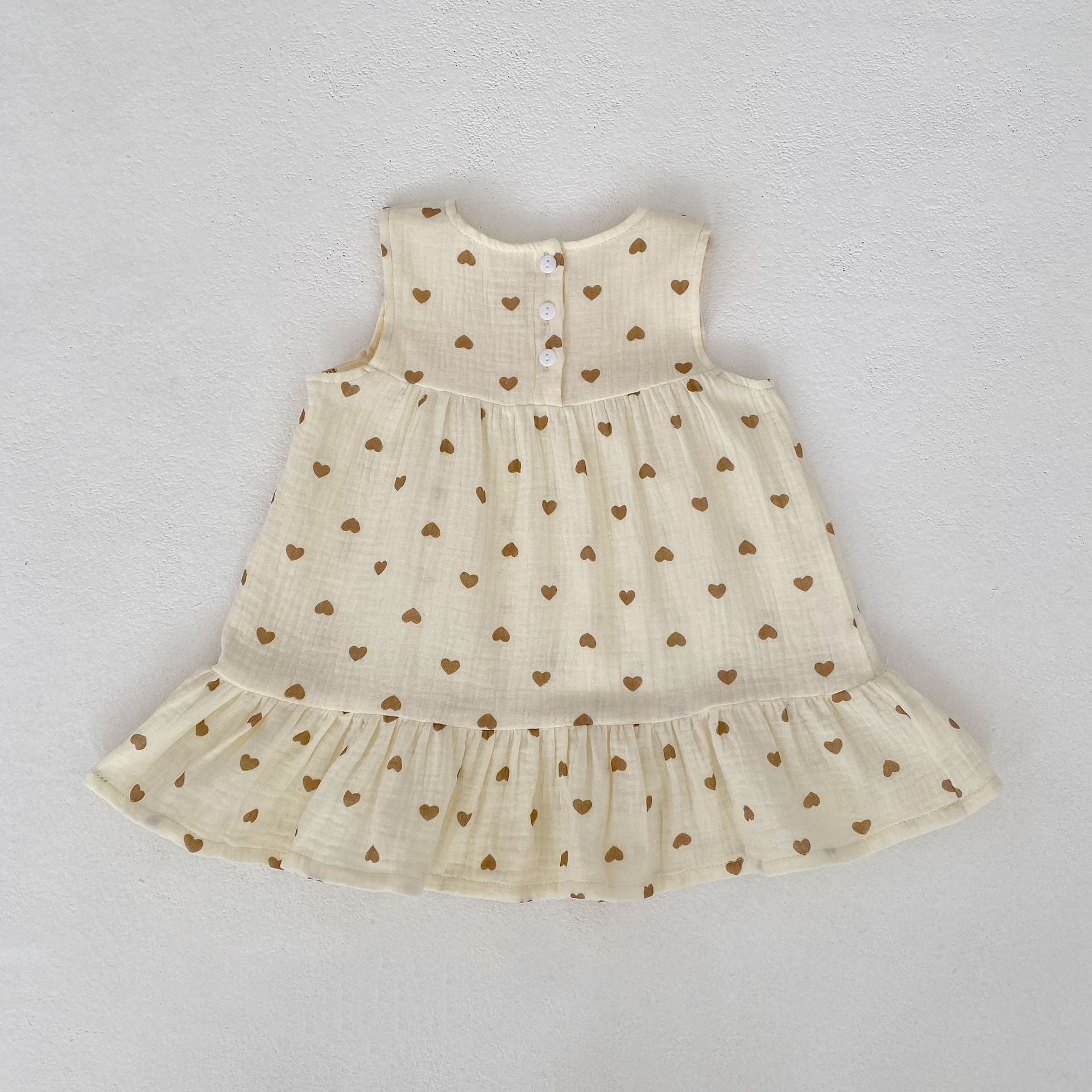 Heart Print Sleeveless Dress ハートプリント ノースリーブ ワンピース【mh0012480】 Engepapa ノースリーブワンピース