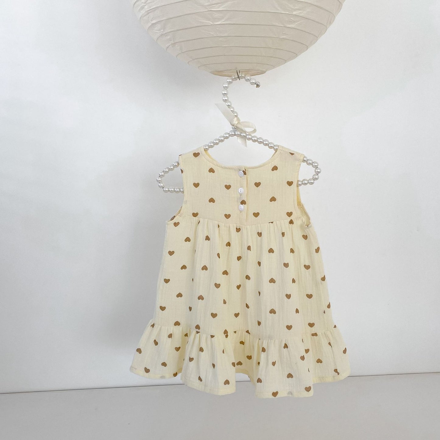 Heart Print Sleeveless Dress ハートプリント ノースリーブ ワンピース【mh0012480】 Engepapa ノースリーブワンピース
