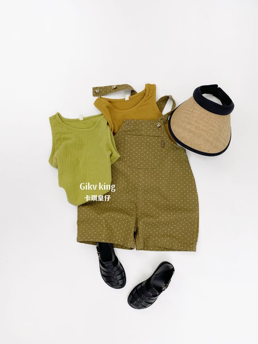 Heart Printed Overalls サロペット ハーフパンツ【mh0013474】 Gikv king オーバーオール