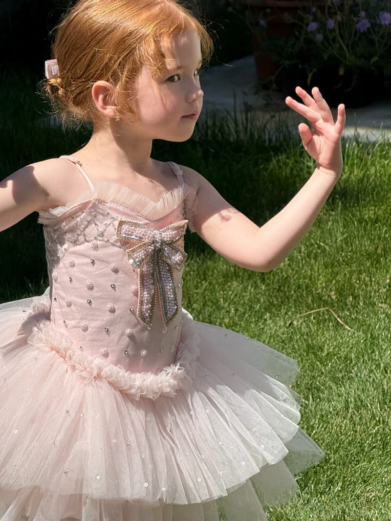 Heavy Industry Pink Tulle Dress ビーズ装飾 キャミソールワンピース【mh0013256】 Chengle ノースリーブワンピース
