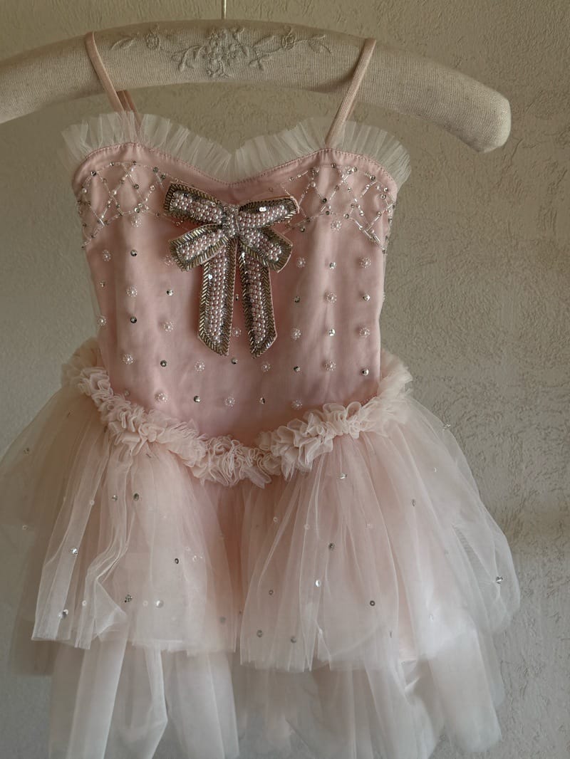 Heavy Industry Pink Tulle Dress ビーズ装飾 キャミソールワンピース【mh0013256】 Chengle ノースリーブワンピース