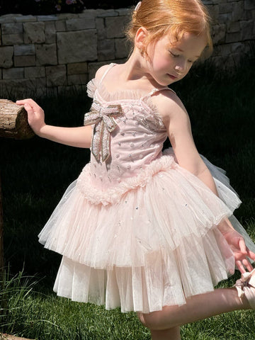 Heavy Industry Pink Tulle Dress ビーズ装飾 キャミソールワンピース【mh0013256】 Pink / 90cm Chengle ノースリーブワンピース