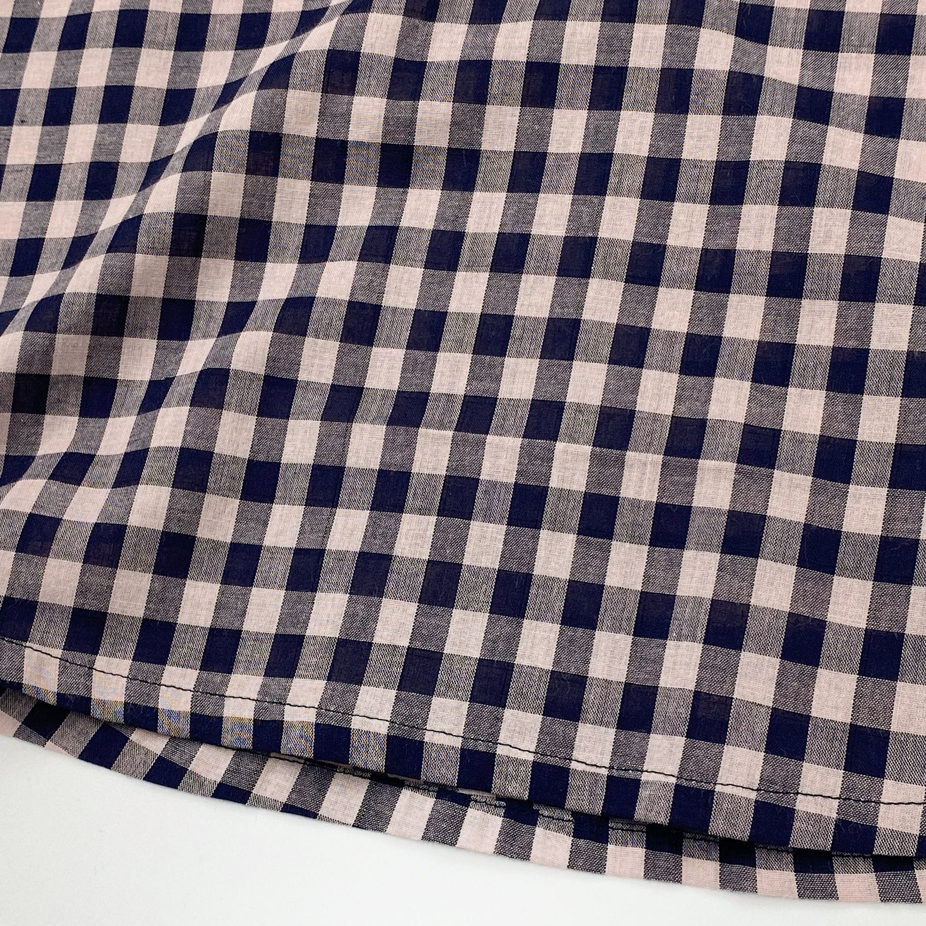 Henley Neckline Dropped Shoulder Shirt ギンガムチェック フレンチスリーブブラウス【mh0012831】 Gikv king 半袖シャツ・ブラウス