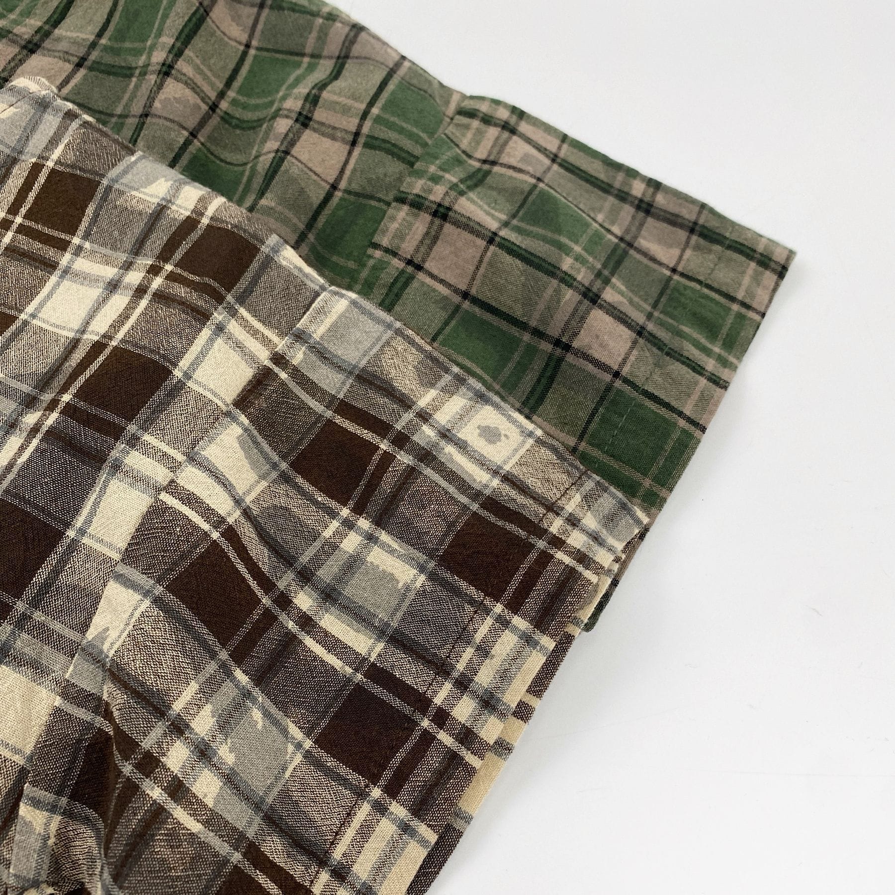 Henley Neckline Pocket Top タータンチェック 半袖シャツ【mh0012832】 Gikv king 半袖シャツ・ブラウス