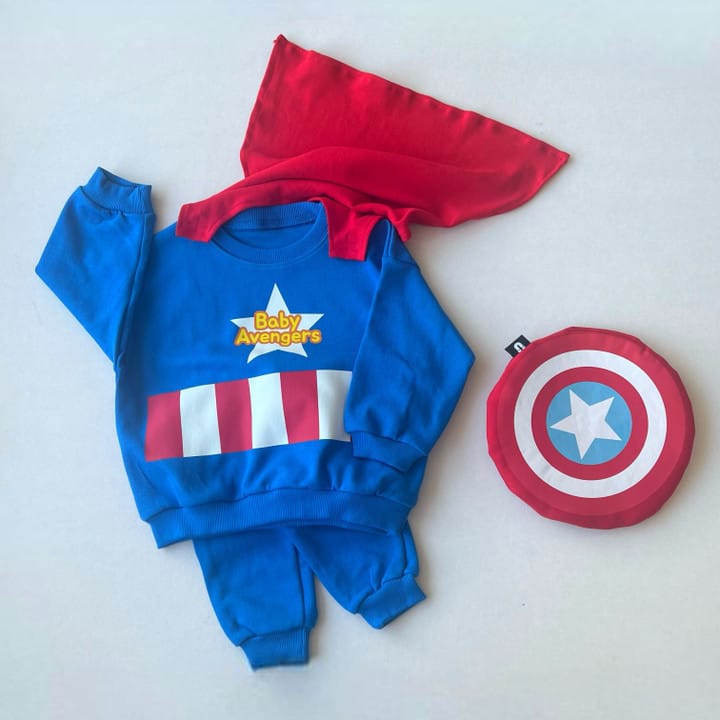 Hero Winged Costume Romper スーパーヒーロー 半袖/長袖ロンパース【mh0013371】 TOMMY'S GIFTS 長袖ロンパース