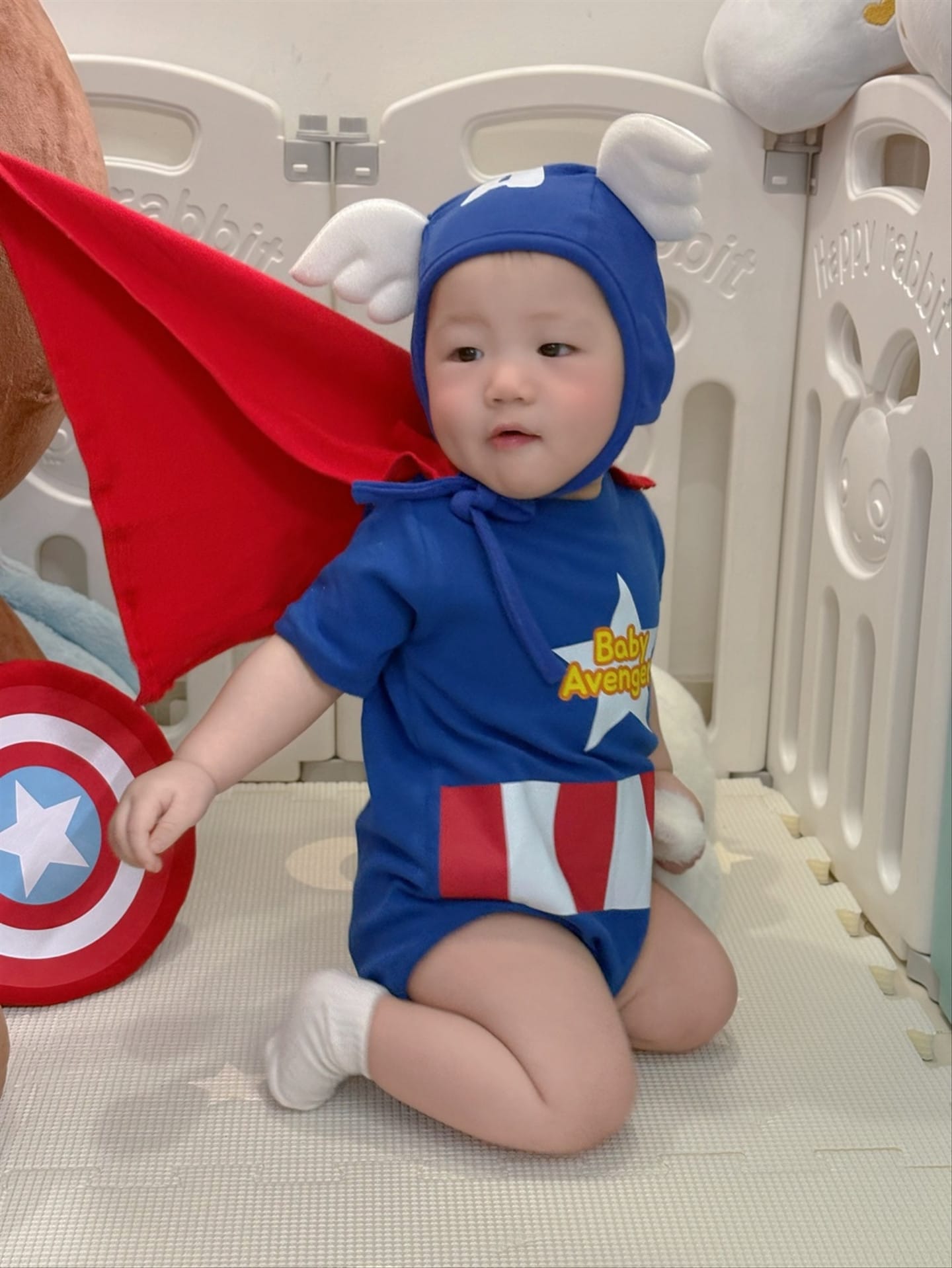 Hero Winged Costume Romper スーパーヒーロー 半袖/長袖ロンパース【mh0013371】 TOMMY'S GIFTS 長袖ロンパース