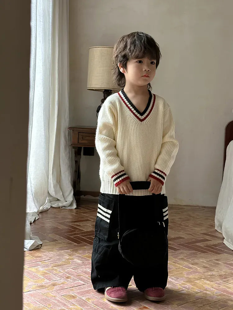 ロングパンツ・スウェットパンツ キッズパンツ サイドラインポケットワイドカーゴパンツ 2カラー【mh0006778】