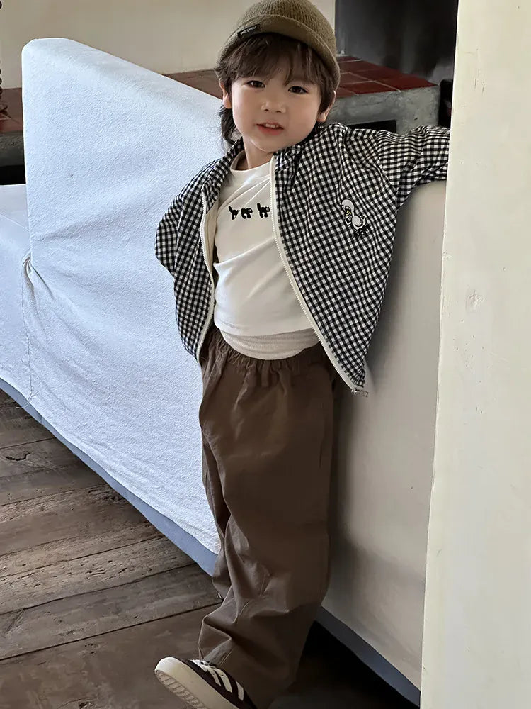 ロングパンツ・スウェットパンツ キッズパンツ ワイドルーズシンプルロングパンツ 3カラー【mh0006894】