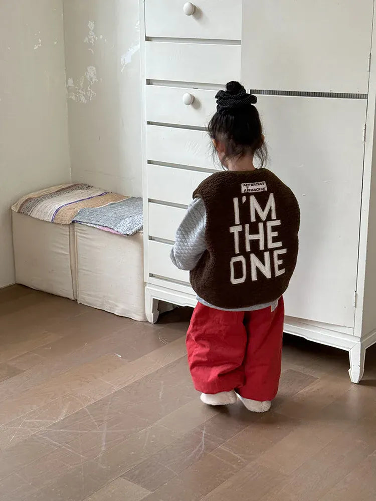 ベスト キッズベスト レターロゴ刺繍ボアフリースキルティングリバーシブルアウターベスト【mh0008003】