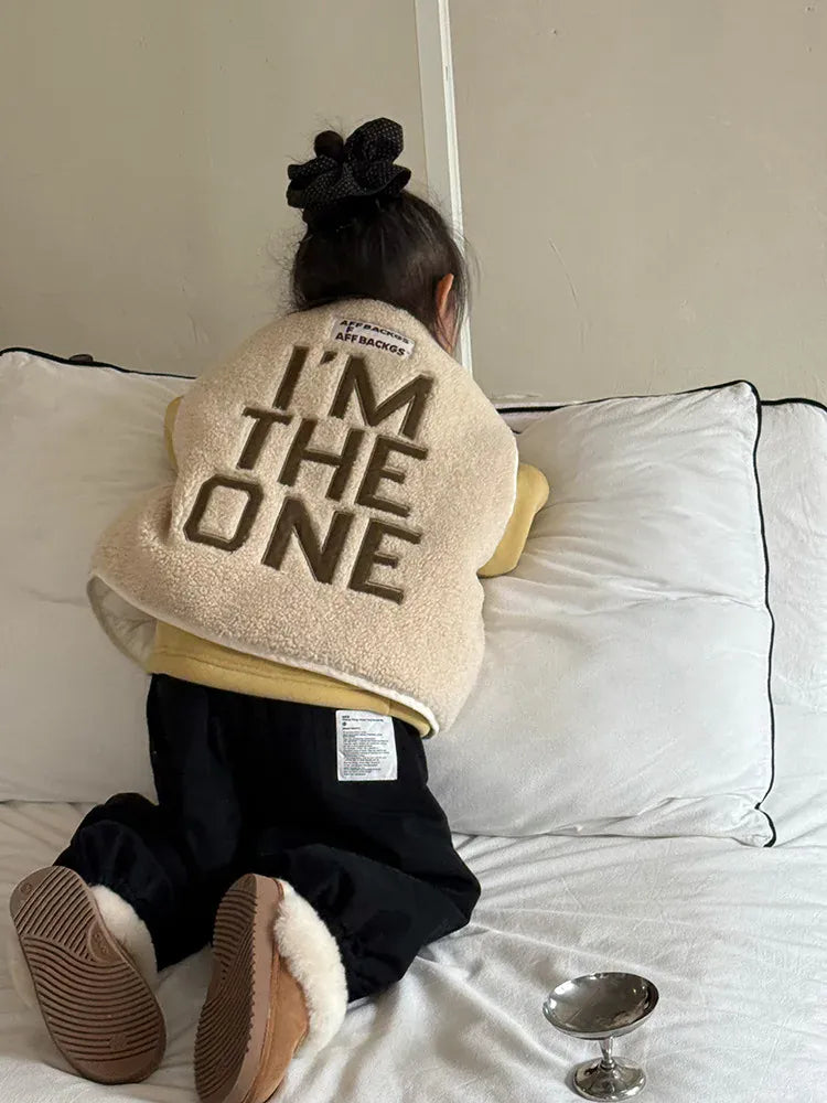 ベスト キッズベスト レターロゴ刺繍ボアフリースキルティングリバーシブルアウターベスト【mh0008003】