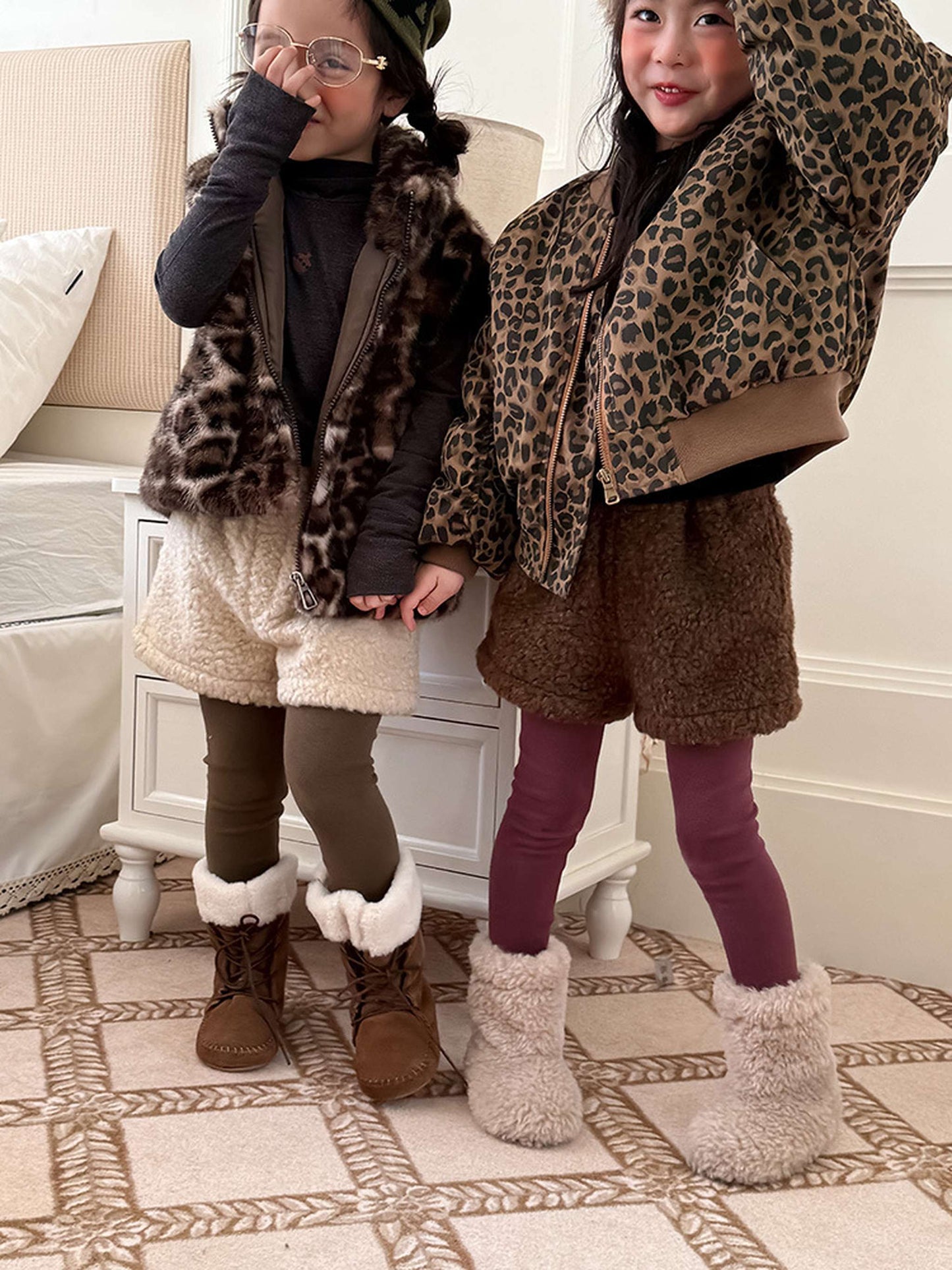 ハーフパンツ・ショートパンツ もこもこボアショートパンツ 裏地付き 秋冬 防寒 ボアパンツ【mh0011453】