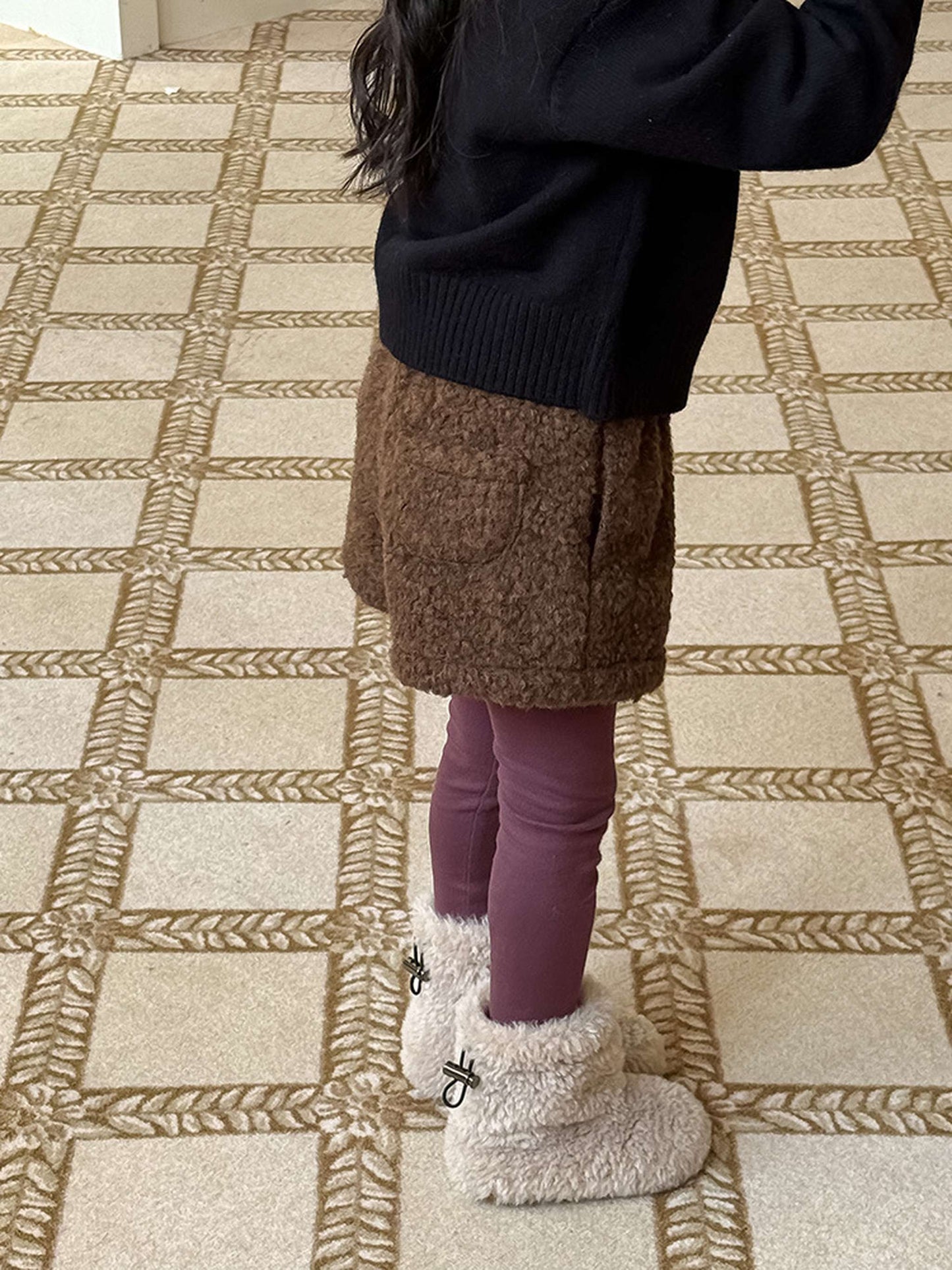 ハーフパンツ・ショートパンツ もこもこボアショートパンツ 裏地付き 秋冬 防寒 ボアパンツ【mh0011453】