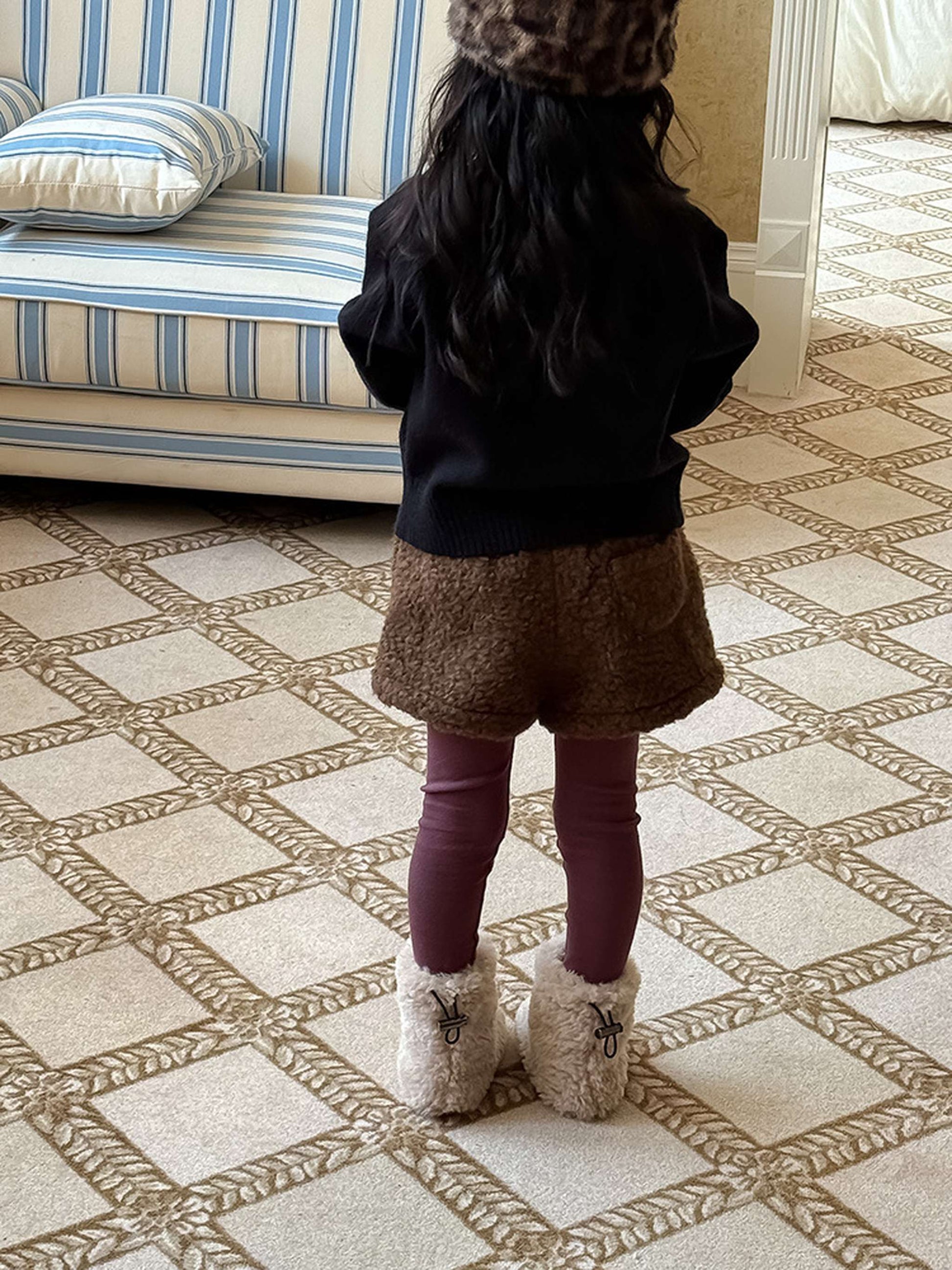 ハーフパンツ・ショートパンツ もこもこボアショートパンツ 裏地付き 秋冬 防寒 ボアパンツ【mh0011453】