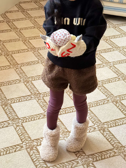 ハーフパンツ・ショートパンツ もこもこボアショートパンツ 裏地付き 秋冬 防寒 ボアパンツ【mh0011453】