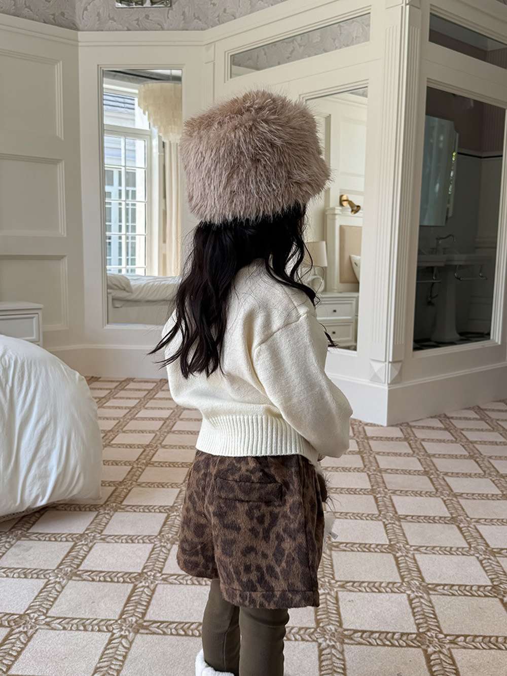 ハーフパンツ・ショートパンツ ショートパンツ レオパード柄 ウエストゴム ボトムス【mh0011454】