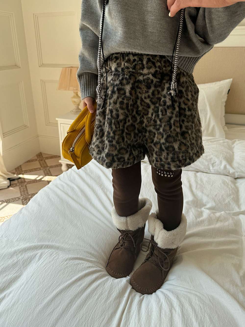 ハーフパンツ・ショートパンツ ショートパンツ レオパード柄 ウエストゴム ボトムス【mh0011454】