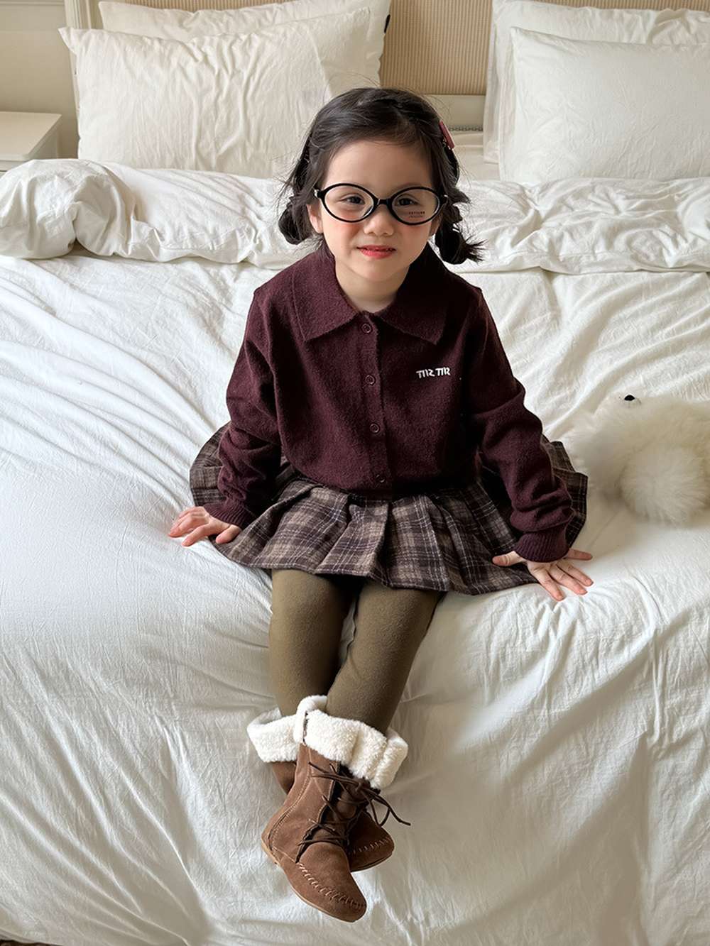 長袖シャツ・ブラウス 長袖ニットシャツ アルファベット刺繍 ポロシャツ【mh0011460】