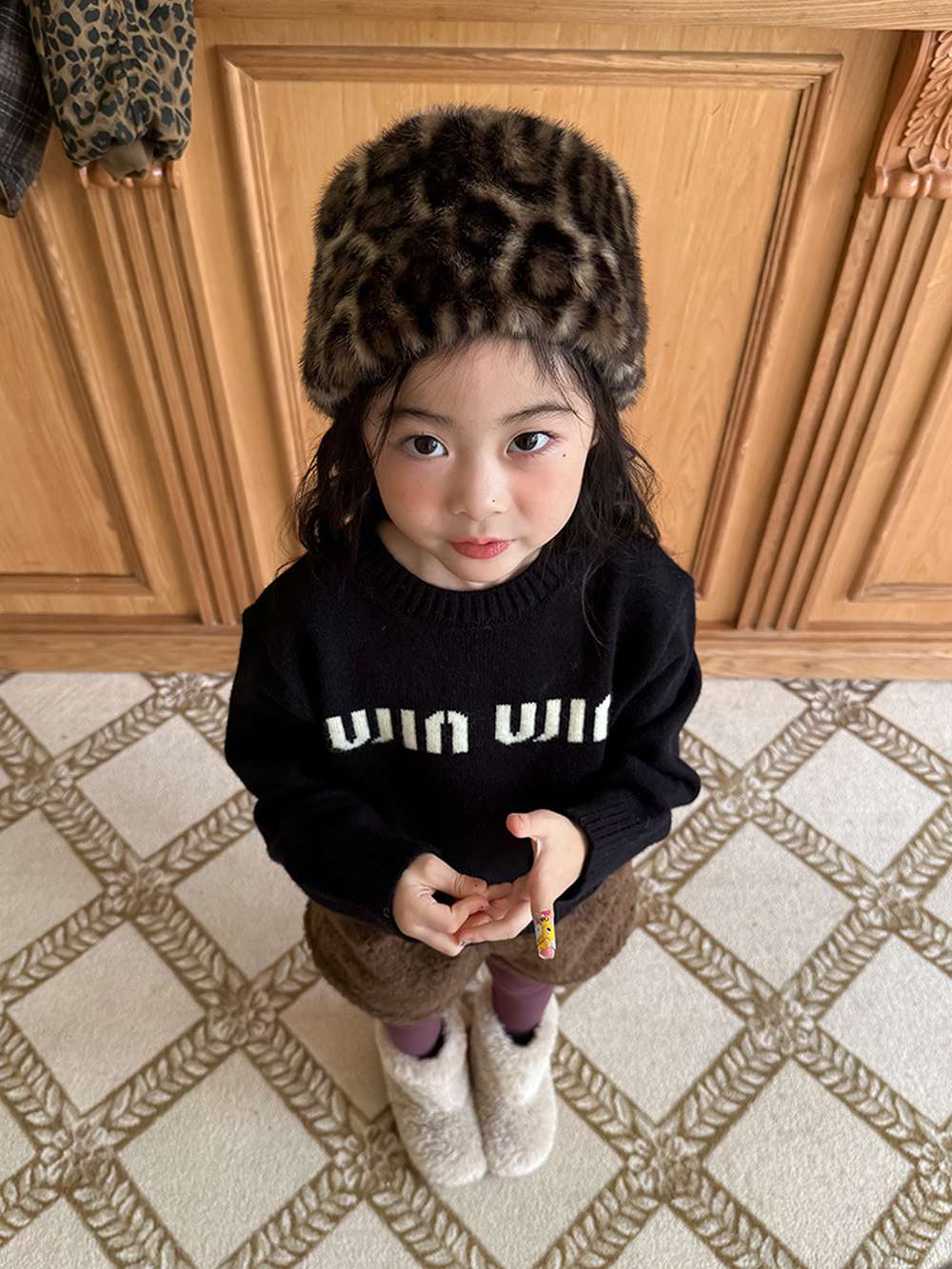 ニット・セーター 長袖セーター アルファベット刺繍 ラウンドネック プルオーバー【mh0011462】