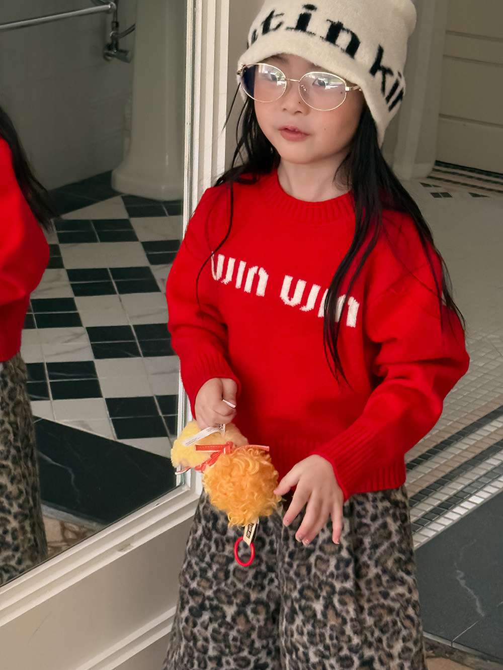 ニット・セーター 長袖セーター アルファベット刺繍 ラウンドネック プルオーバー【mh0011462】