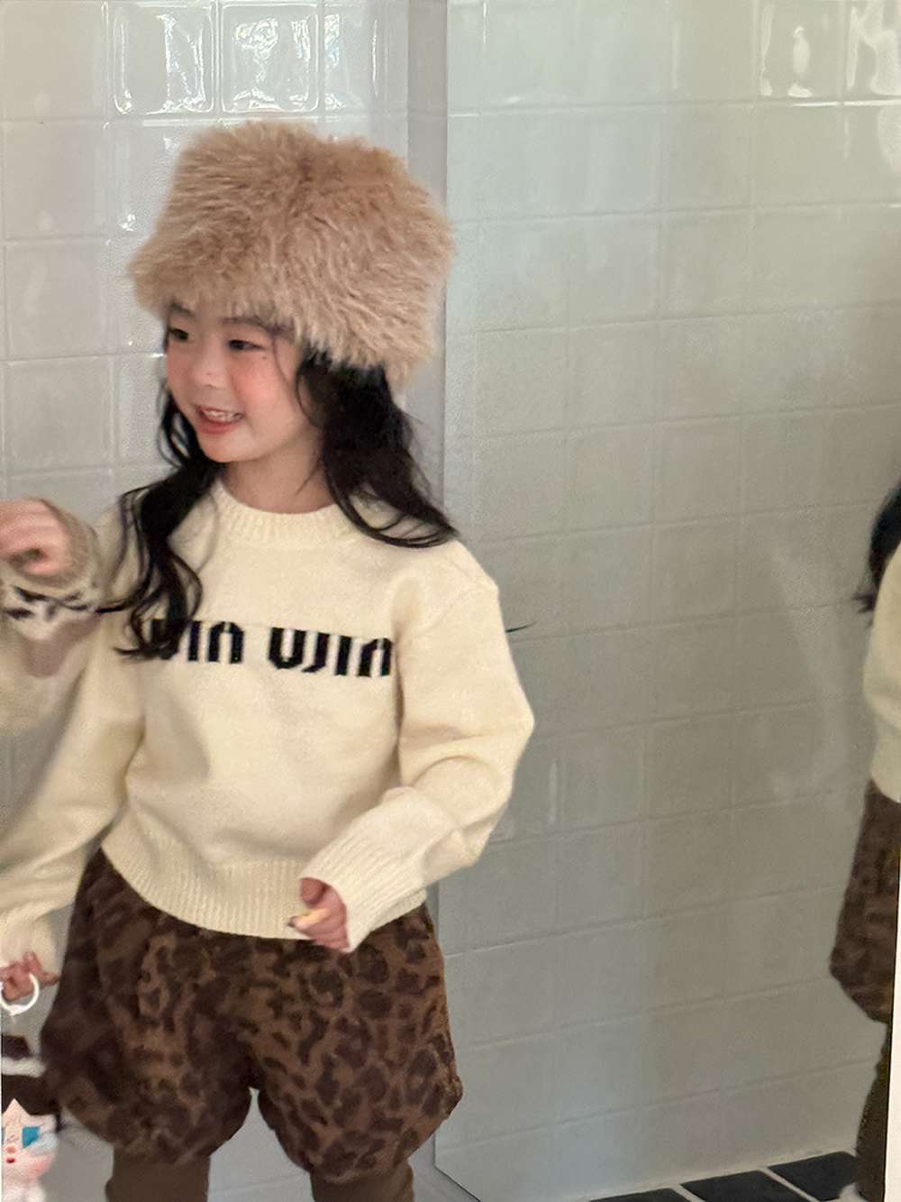 ニット・セーター 長袖セーター アルファベット刺繍 ラウンドネック プルオーバー【mh0011462】