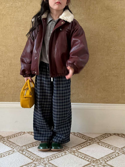ロングパンツ・スウェットパンツ ロングパンツ 裏起毛 チェック柄 ストレートパンツ【mh0011463】