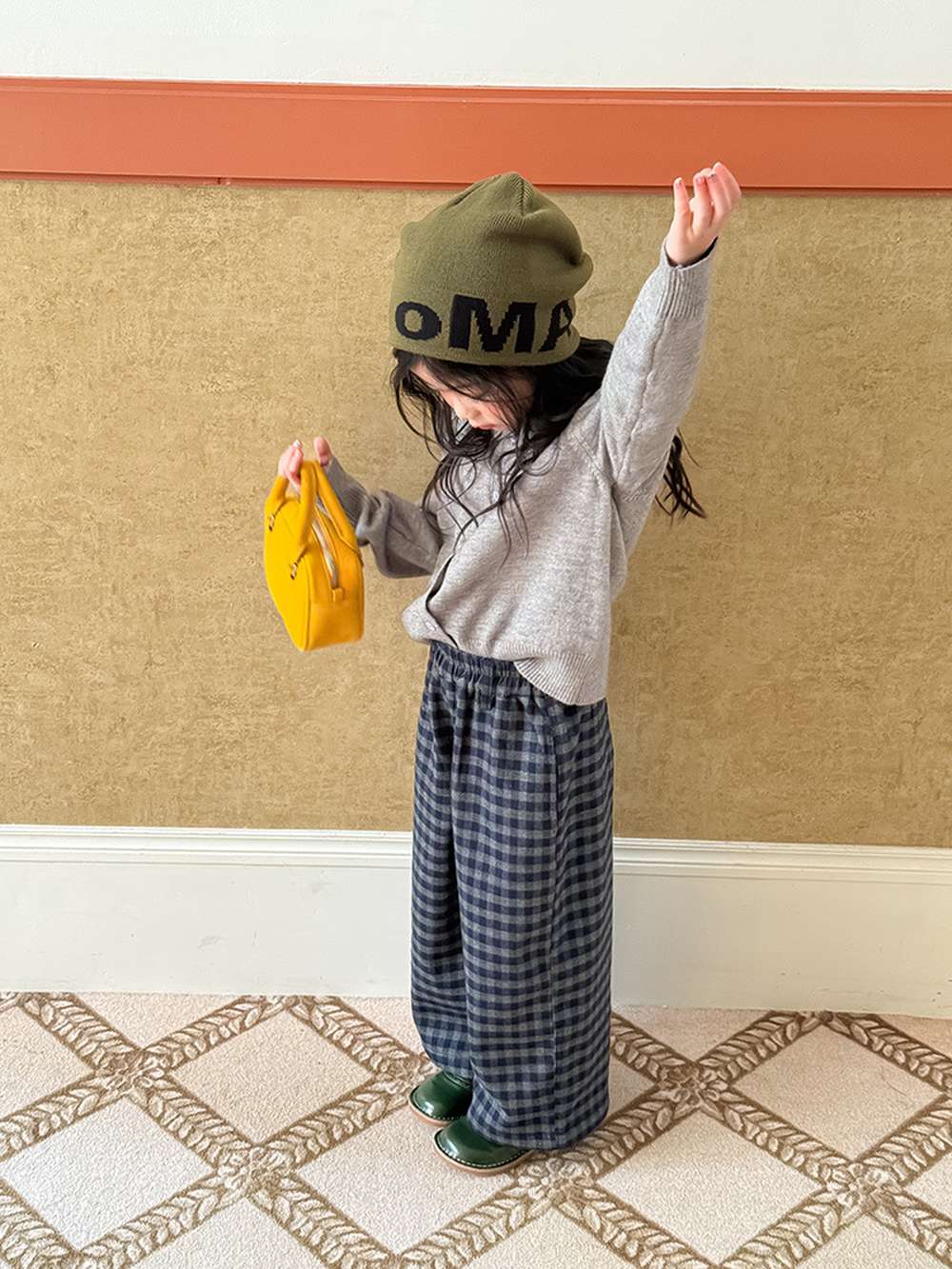 ロングパンツ・スウェットパンツ ロングパンツ 裏起毛 チェック柄 ストレートパンツ【mh0011463】