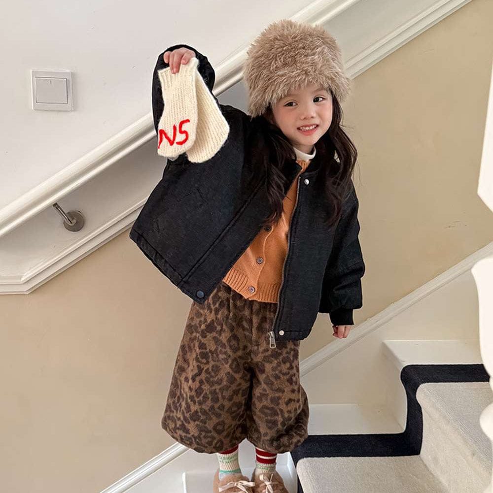 ショートコート・ジャケット・ジャンパー 長袖デニムブルゾンジャケット | 中綿入り裏地付き | リブ袖 | 厚手冬アウター【mh0011469】