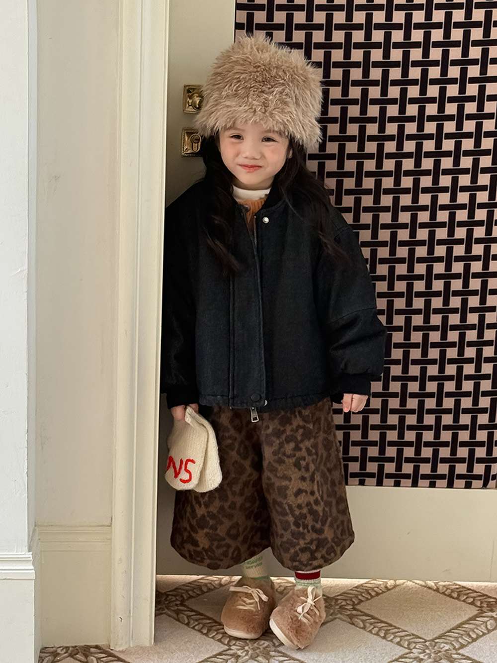 ショートコート・ジャケット・ジャンパー 長袖デニムブルゾンジャケット | 中綿入り裏地付き | リブ袖 | 厚手冬アウター【mh0011469】