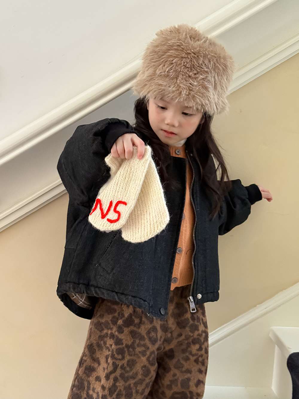 ショートコート・ジャケット・ジャンパー 長袖デニムブルゾンジャケット | 中綿入り裏地付き | リブ袖 | 厚手冬アウター【mh0011469】