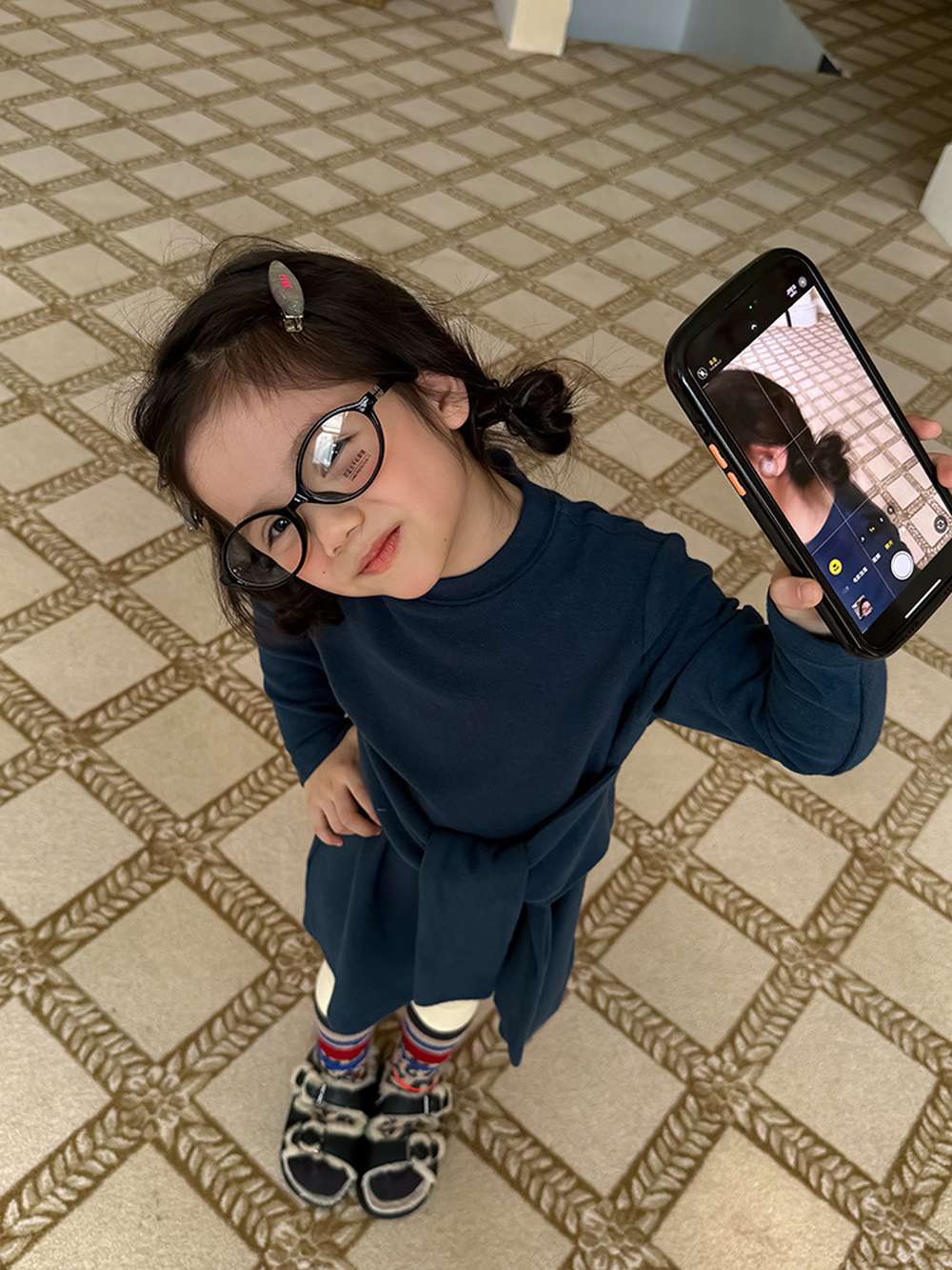 長袖ワンピース 長袖ニットワンピース | フェイクスリーブウエストマーク | 裏起毛【mh0011472】