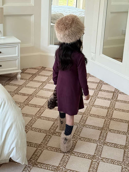 長袖ワンピース 長袖ニットワンピース | フェイクスリーブウエストマーク | 裏起毛【mh0011472】