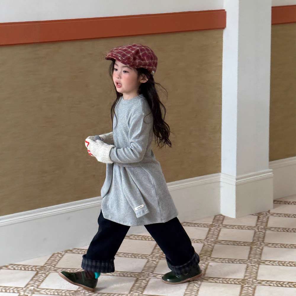 長袖ワンピース 長袖ニットワンピース | フェイクスリーブウエストマーク | 裏起毛【mh0011472】