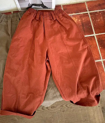 ロングパンツ・スウェットパンツ Red / 24M  90CM キッズパンツ ワイドルーズシンプルロングパンツ 3カラー【mh0006894】